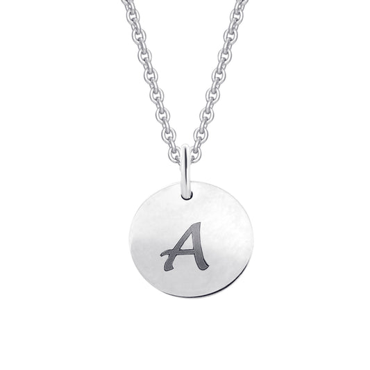 Buchstabe A Buchstaben Anhänger aus 333 Weißgold Ø 11,0 mm