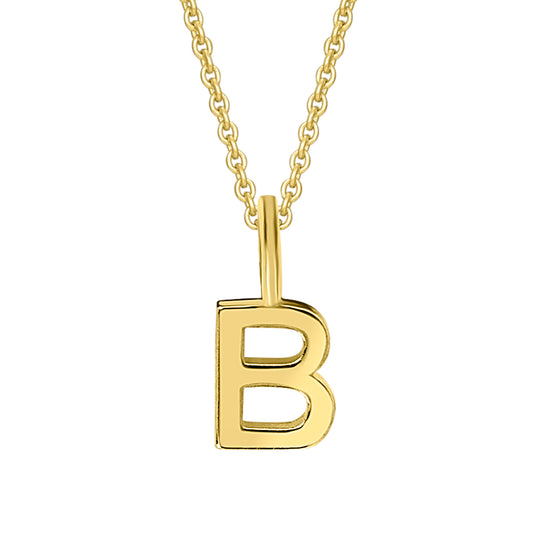 Buchstabe B Buchstaben Anhänger aus 333 Gelbgold