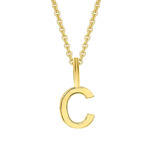 Buchstabe C Buchstaben Anhänger aus 333 Gelbgold