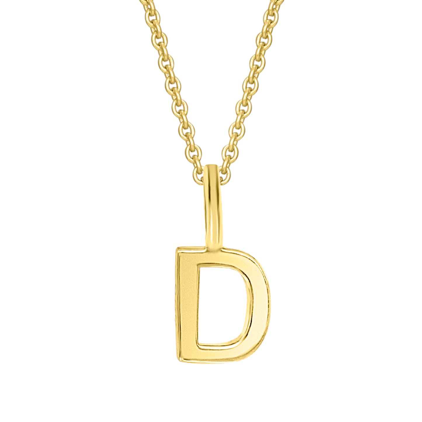 Buchstabe D Buchstaben Anhänger aus 333 Gelbgold