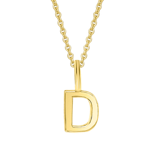Buchstabe D Buchstaben Anhänger aus 333 Gelbgold