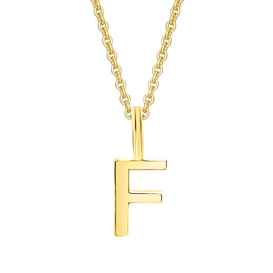 Buchstabe F Buchstaben Anhänger aus 333 Gelbgold