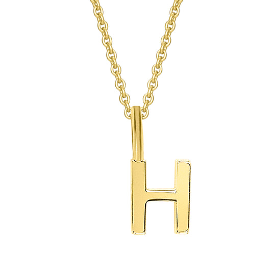 Buchstabe H Buchstaben Anhänger aus 333 Gelbgold