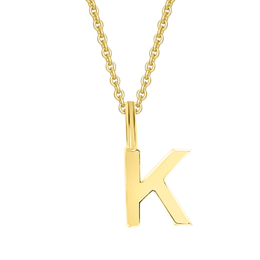 Buchstabe K Buchstaben Anhänger aus 333 Gelbgold