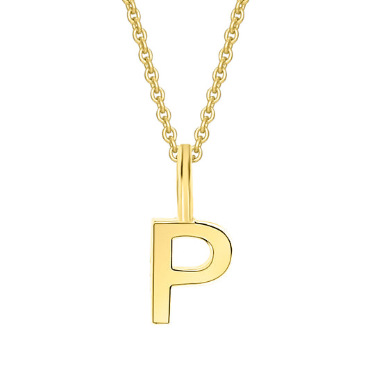 Buchstabe P Buchstaben Anhänger aus 333 Gelbgold