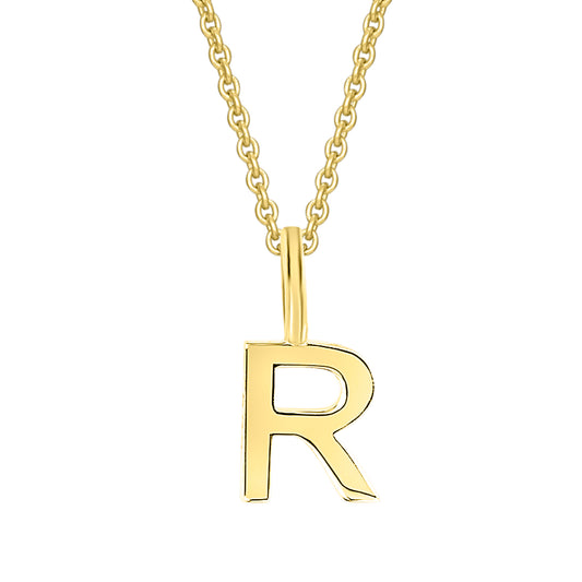 Buchstabe R Buchstaben Anhänger aus 333 Gelbgold
