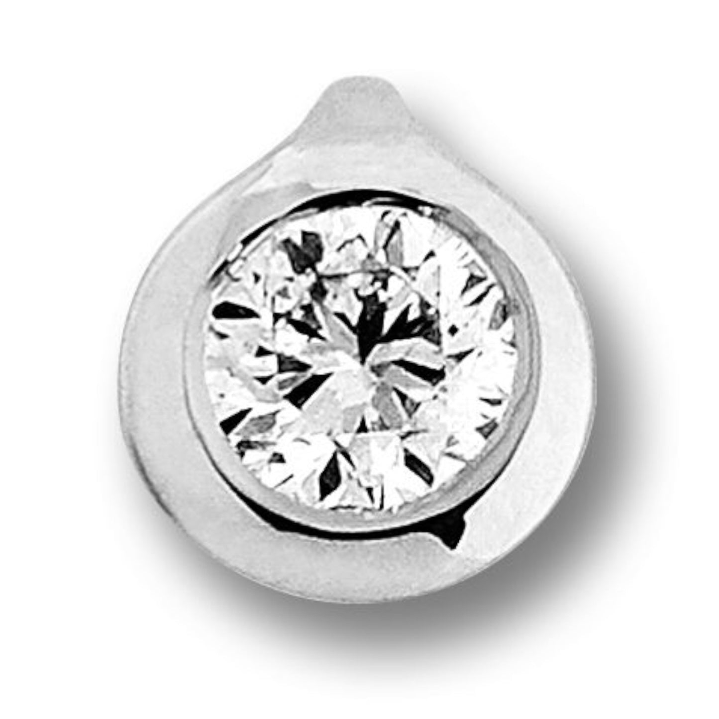 0.3 ct  Diamant Brillant Zarge Anhänger aus 750 Weißgold