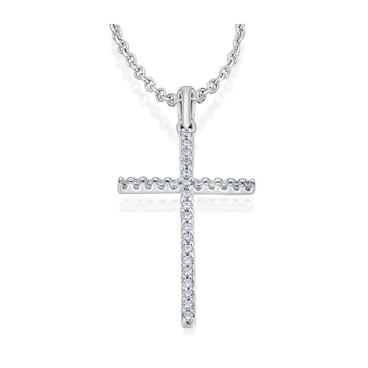 0,10 ct  Diamant Brillant Anhänger aus 585 Weißgold