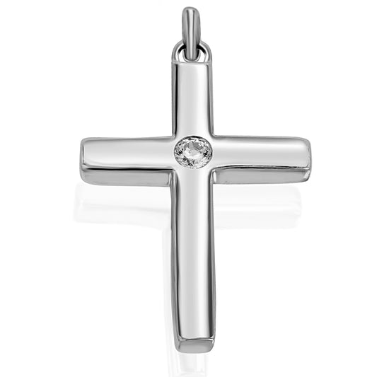 0,08 ct  Diamant Brillant Anhänger aus 585 Weißgold