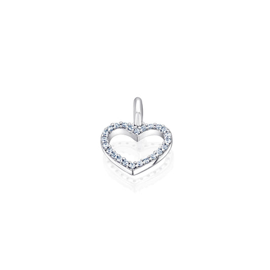 0,10 ct  Diamant Brillant Anhänger aus 585 Weißgold