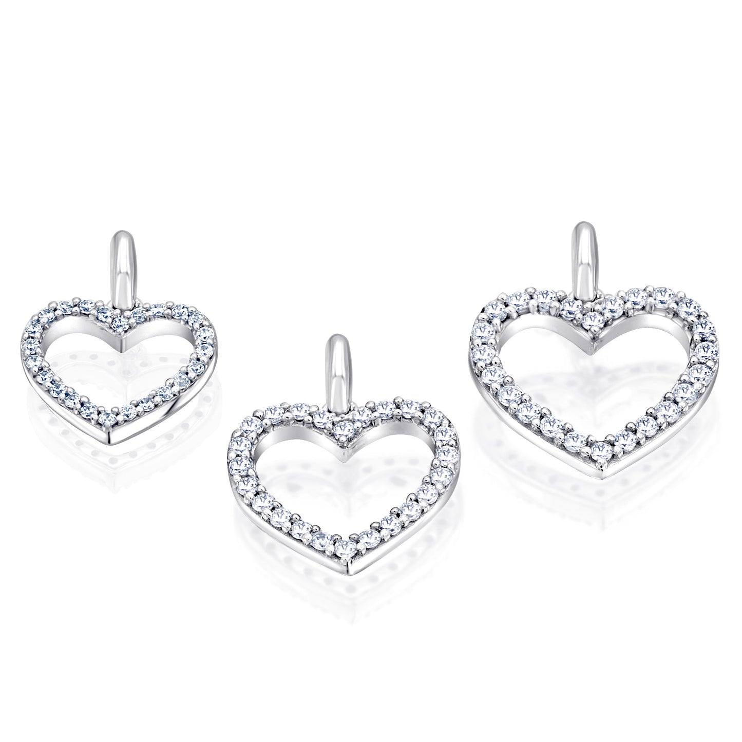 One Element 0,10 ct Diamant Brillant Anhänger aus 585 Weißgold