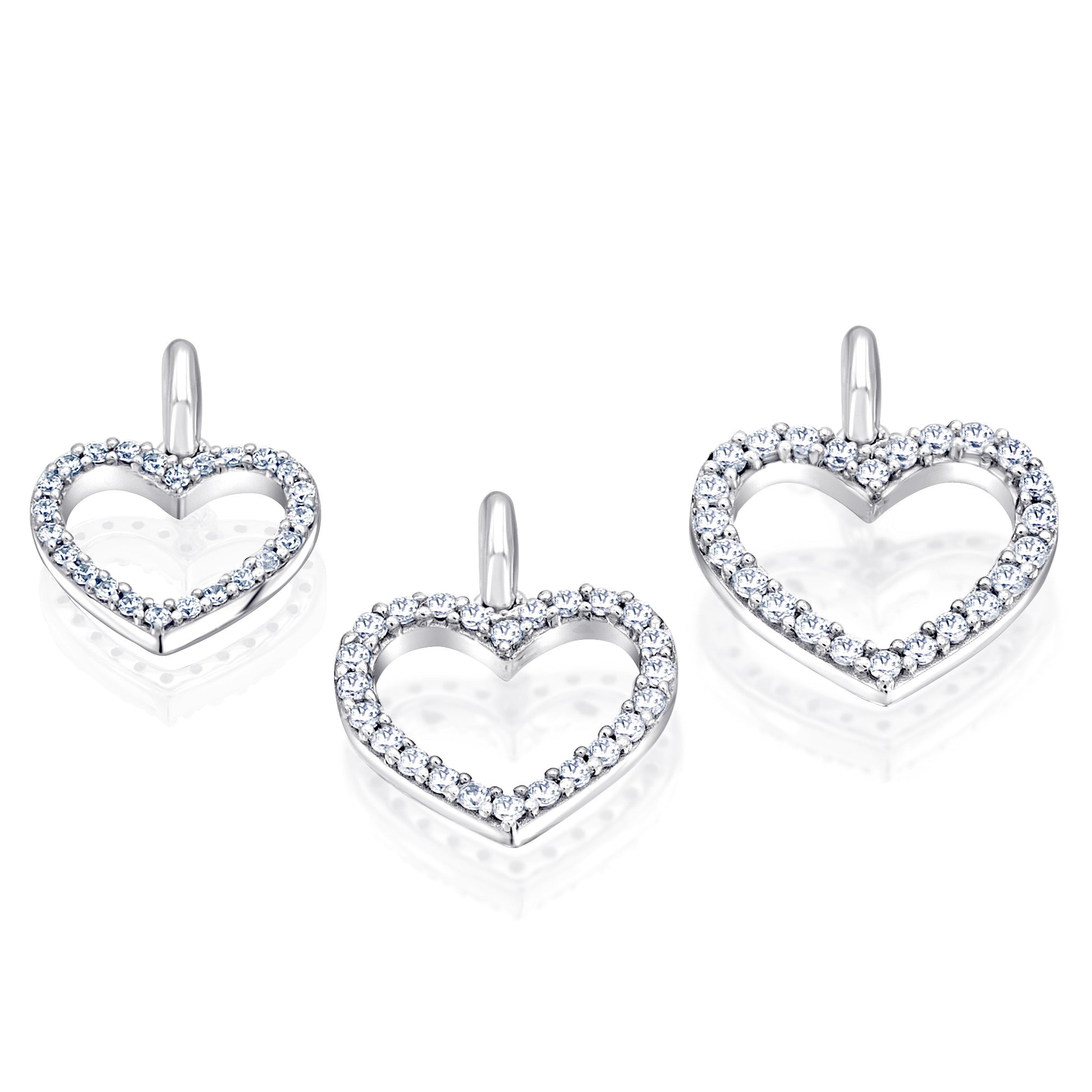 One Element 0,10 ct Diamant Brillant Anhänger aus 585 Weißgold