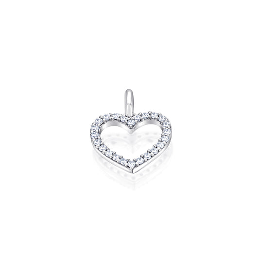 0,15 ct  Diamant Brillant Anhänger aus 585 Weißgold