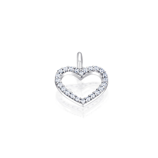 0,20 ct  Diamant Brillant Anhänger aus 585 Weißgold