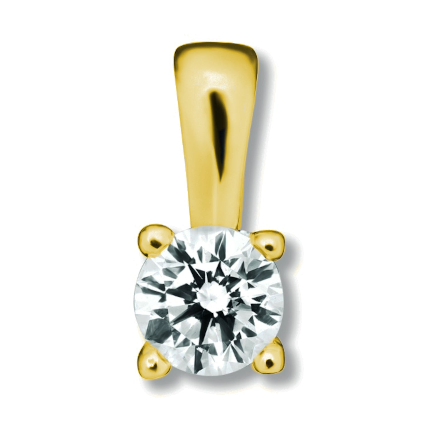 One Element 0.15 ct Diamant Brillant Anhänger aus 585 Gelbgold