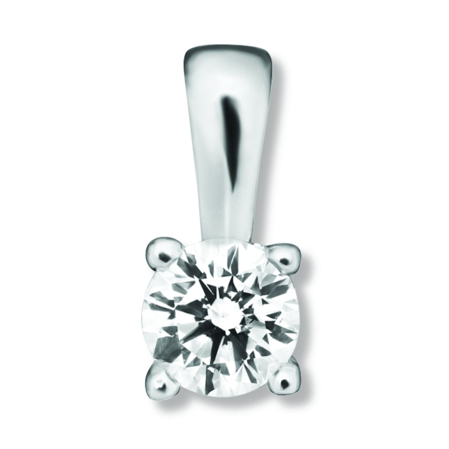 One Element 0.15 ct Diamant Brillant Anhänger aus 585 Weißgold