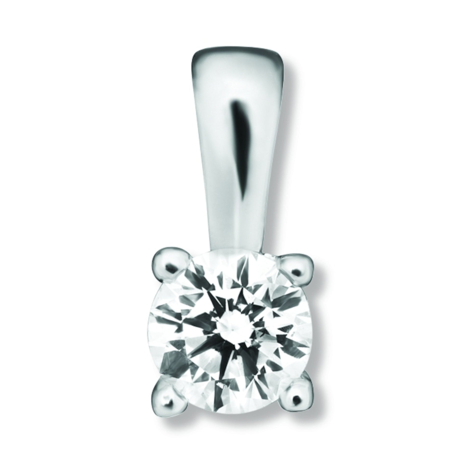One Element 0.15 ct Diamant Brillant Anhänger aus 585 Weißgold