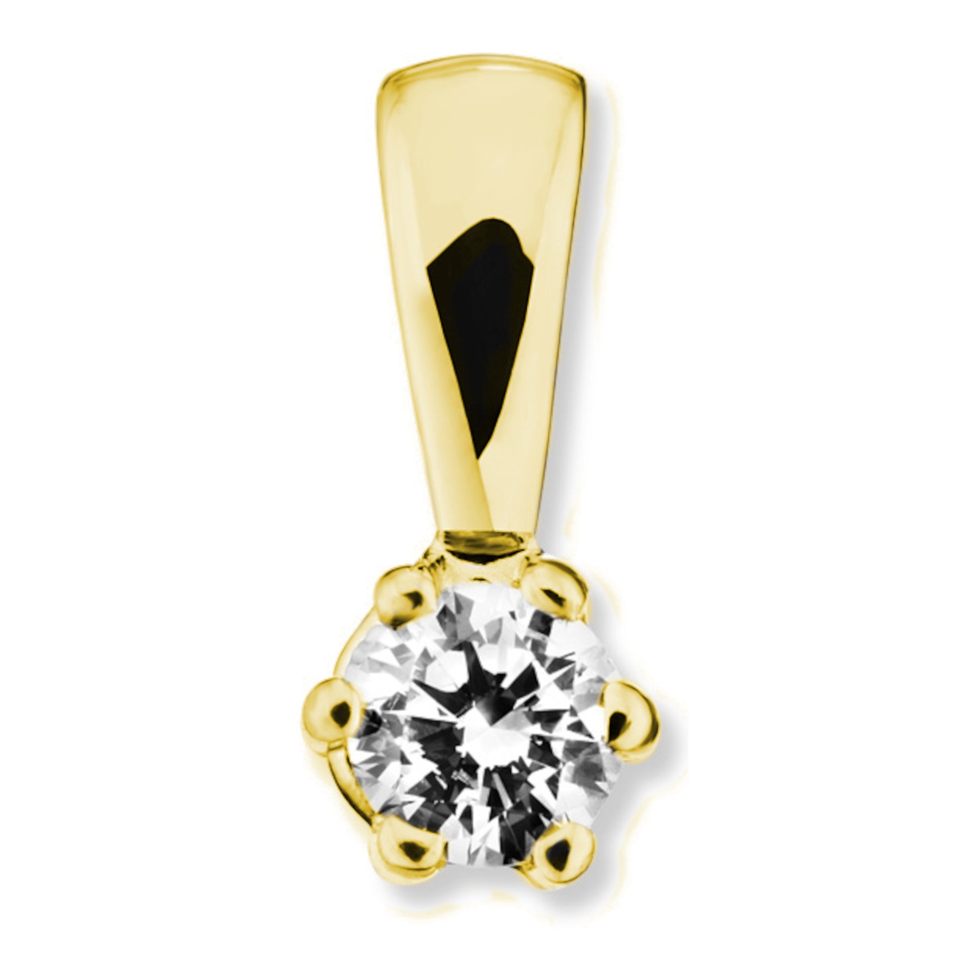 One Element 0.2 ct Diamant Brillant Anhänger aus 585 Gelbgold