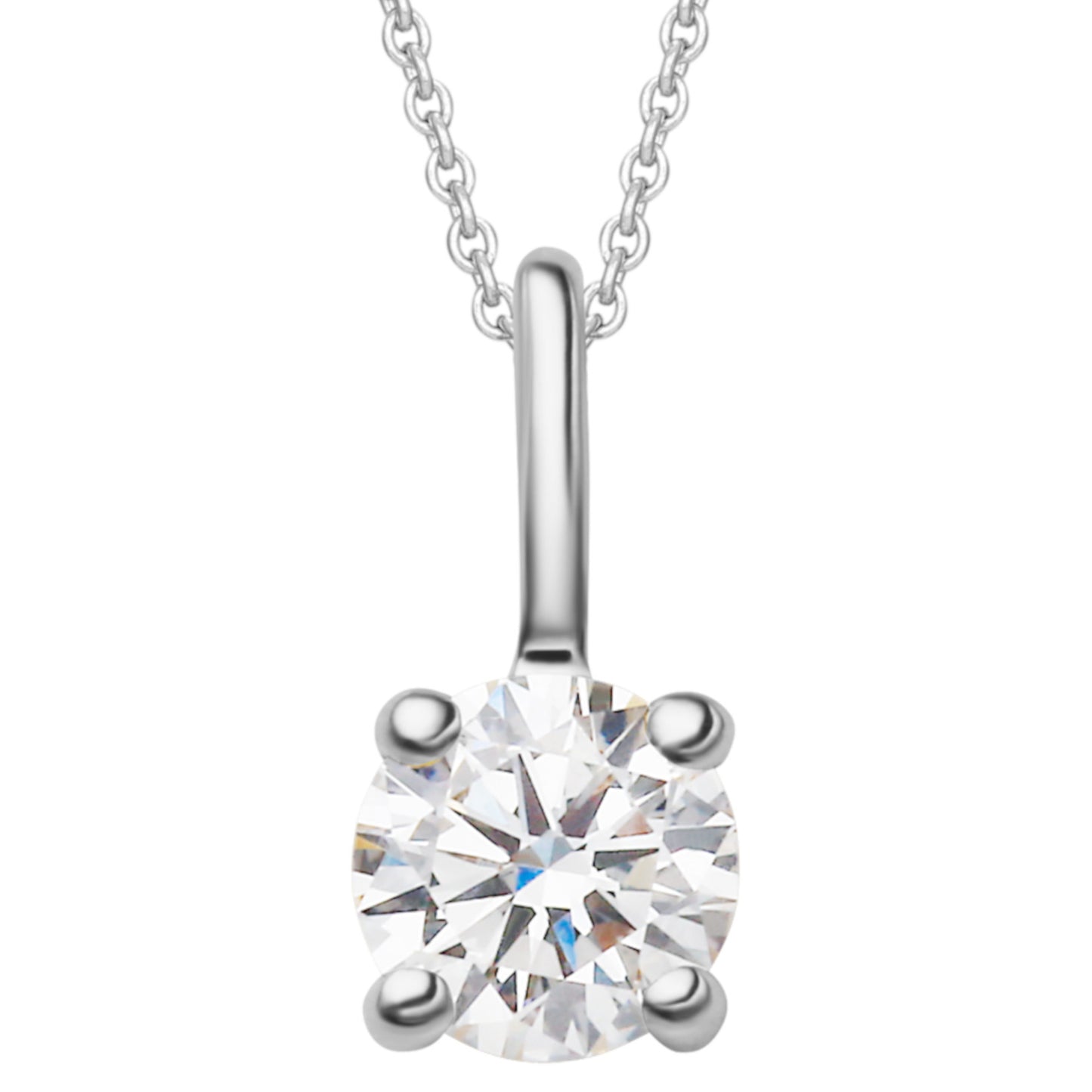 0.1 ct  Diamant Brillant Anhänger aus 750 Weißgold