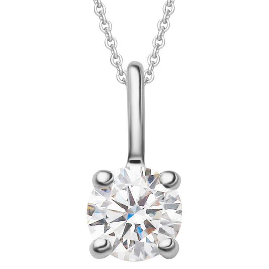 0.1 ct  Diamant Brillant Anhänger aus 750 Weißgold