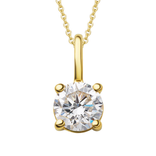 0.15 ct  Diamant Brillant Anhänger aus 585 Gelbgold