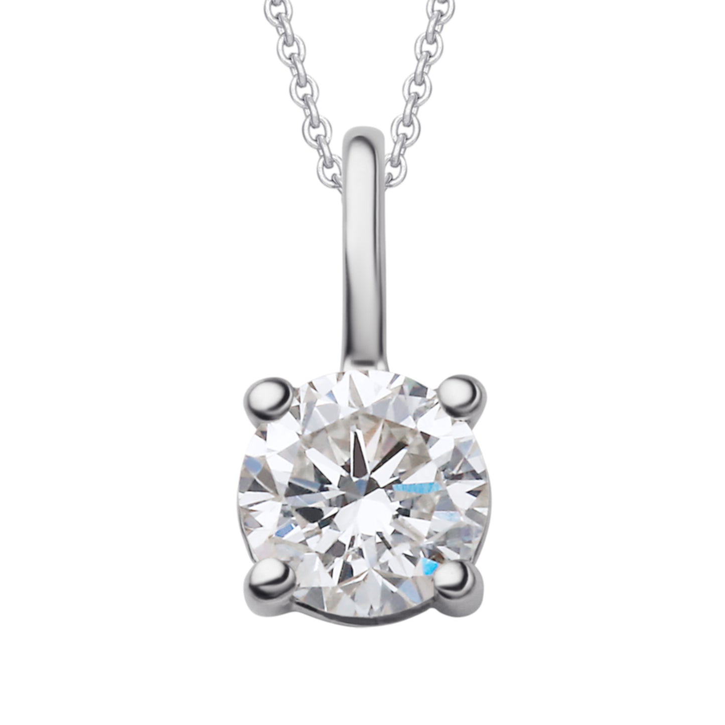 0.15 ct  Diamant Brillant Anhänger aus 585 Weißgold