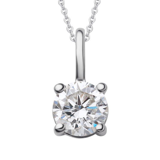 0.15 ct  Diamant Brillant Anhänger aus 585 Weißgold