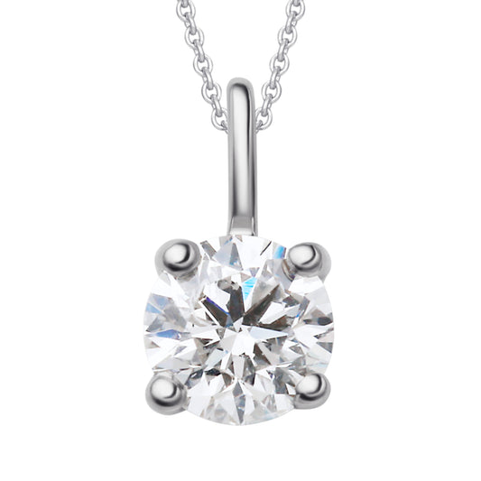 0.2 ct  Diamant Brillant Anhänger aus 750 Weißgold