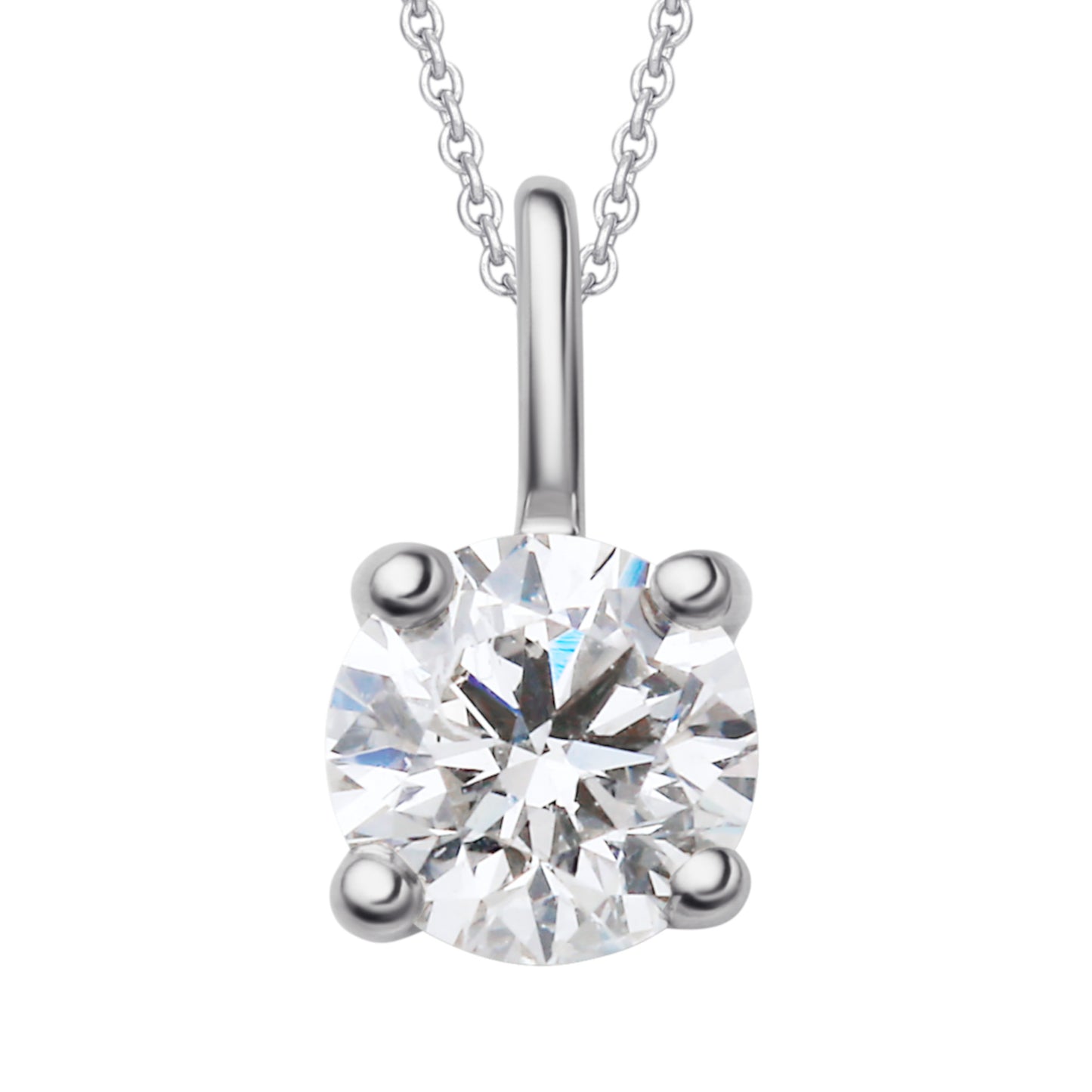 0.2 ct  Diamant Brillant Anhänger aus 950 Platin