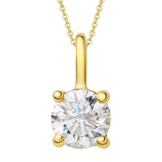 0.25 ct  Diamant Brillant Anhänger aus 750 Gelbgold