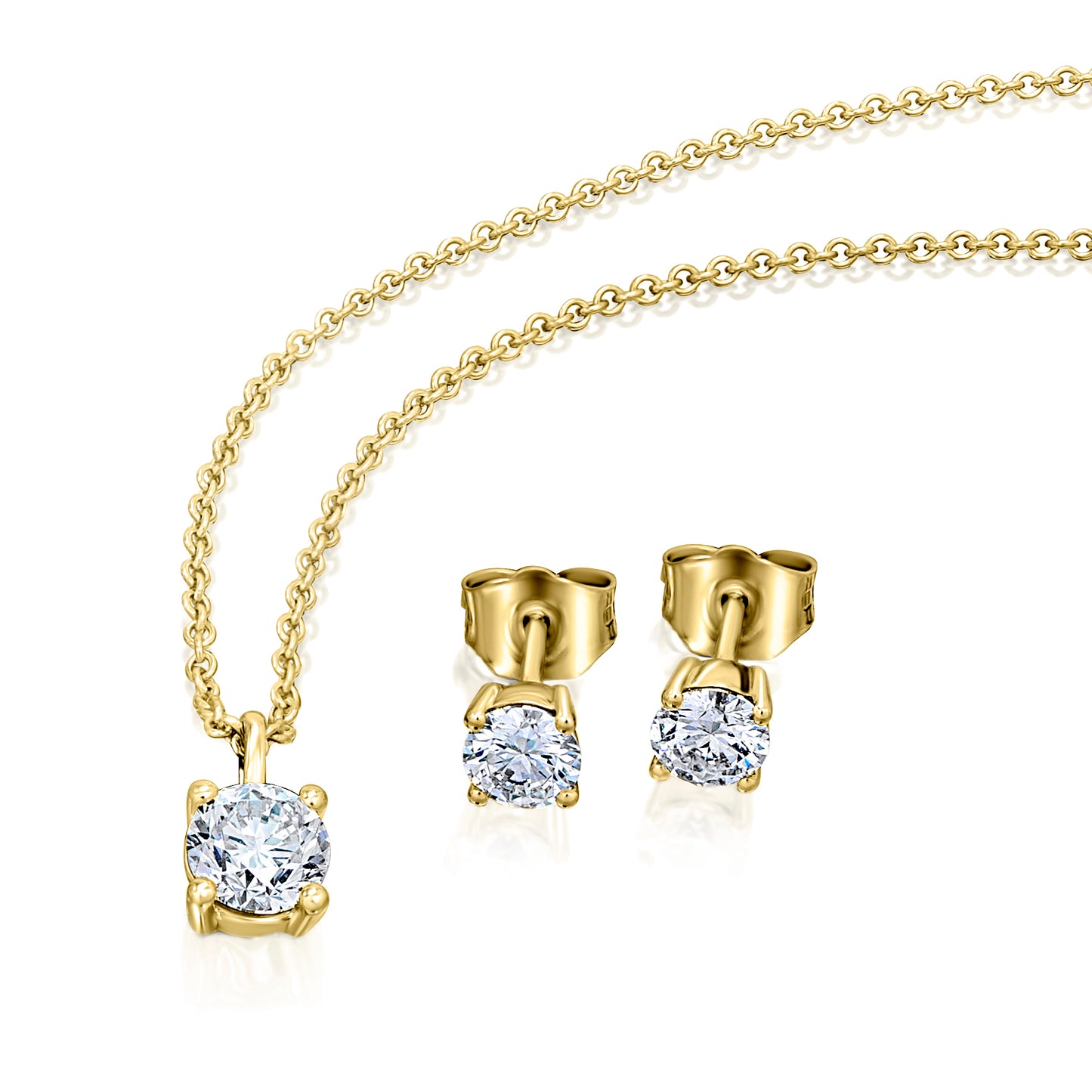 0.3 ct  Diamant Brillant Anhänger aus 585 Gelbgold