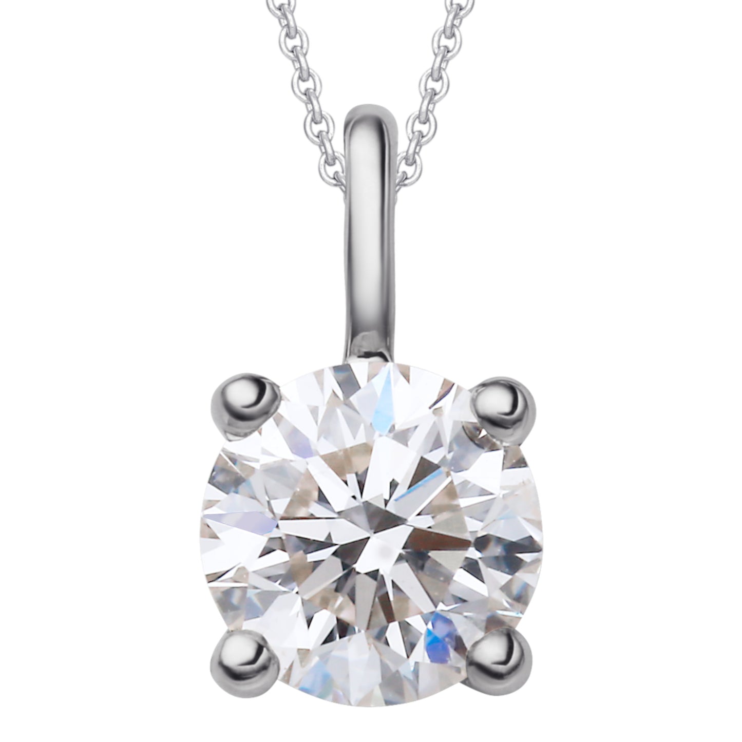 0.3 ct  Diamant Brillant Anhänger aus 585 Weißgold