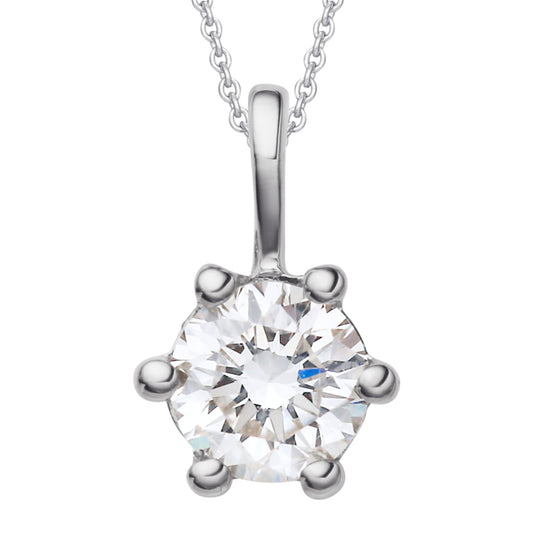 0.2 ct  Diamant Brillant Anhänger aus 750 Weißgold