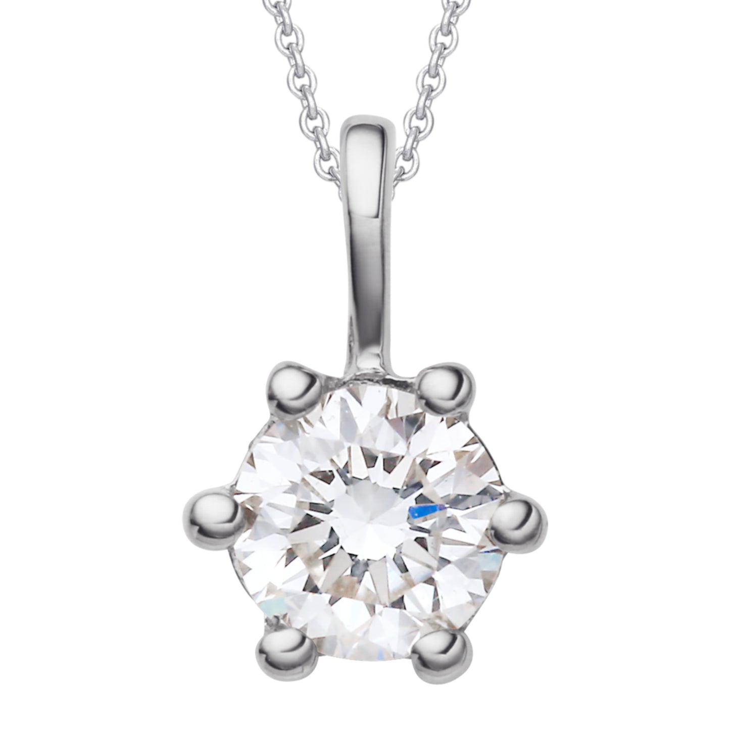 0.2 ct  Diamant Brillant Anhänger aus 950 Platin