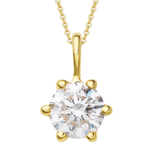 0.25 ct  Diamant Brillant Anhänger aus 585 Gelbgold