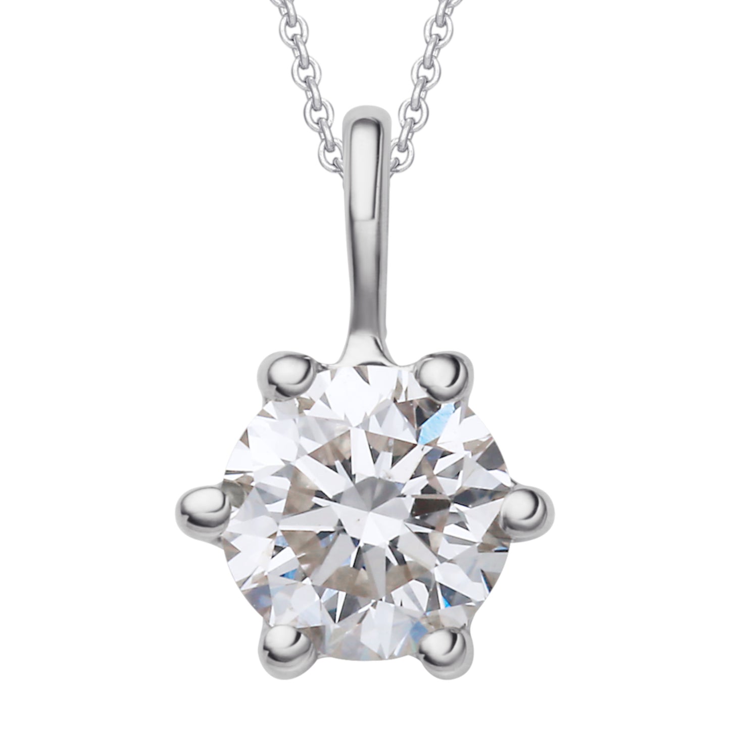 0.25 ct  Diamant Brillant Anhänger aus 585 Weißgold