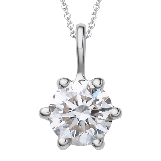 0.25 ct  Diamant Brillant Anhänger aus 750 Weißgold