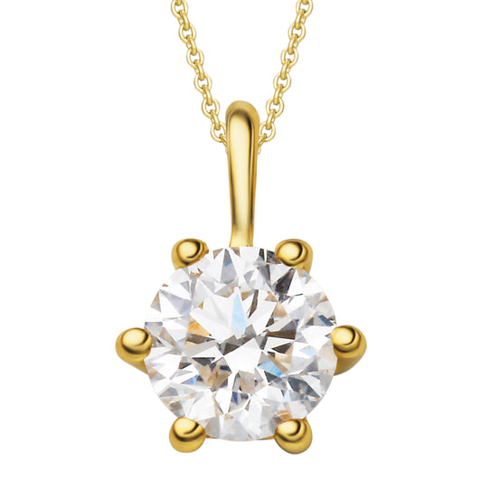 0.3 ct  Diamant Brillant Anhänger aus 750 Gelbgold
