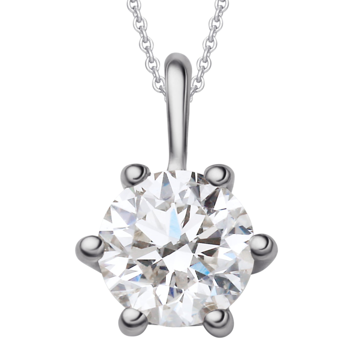 0.3 ct  Diamant Brillant Anhänger aus 585 Weißgold