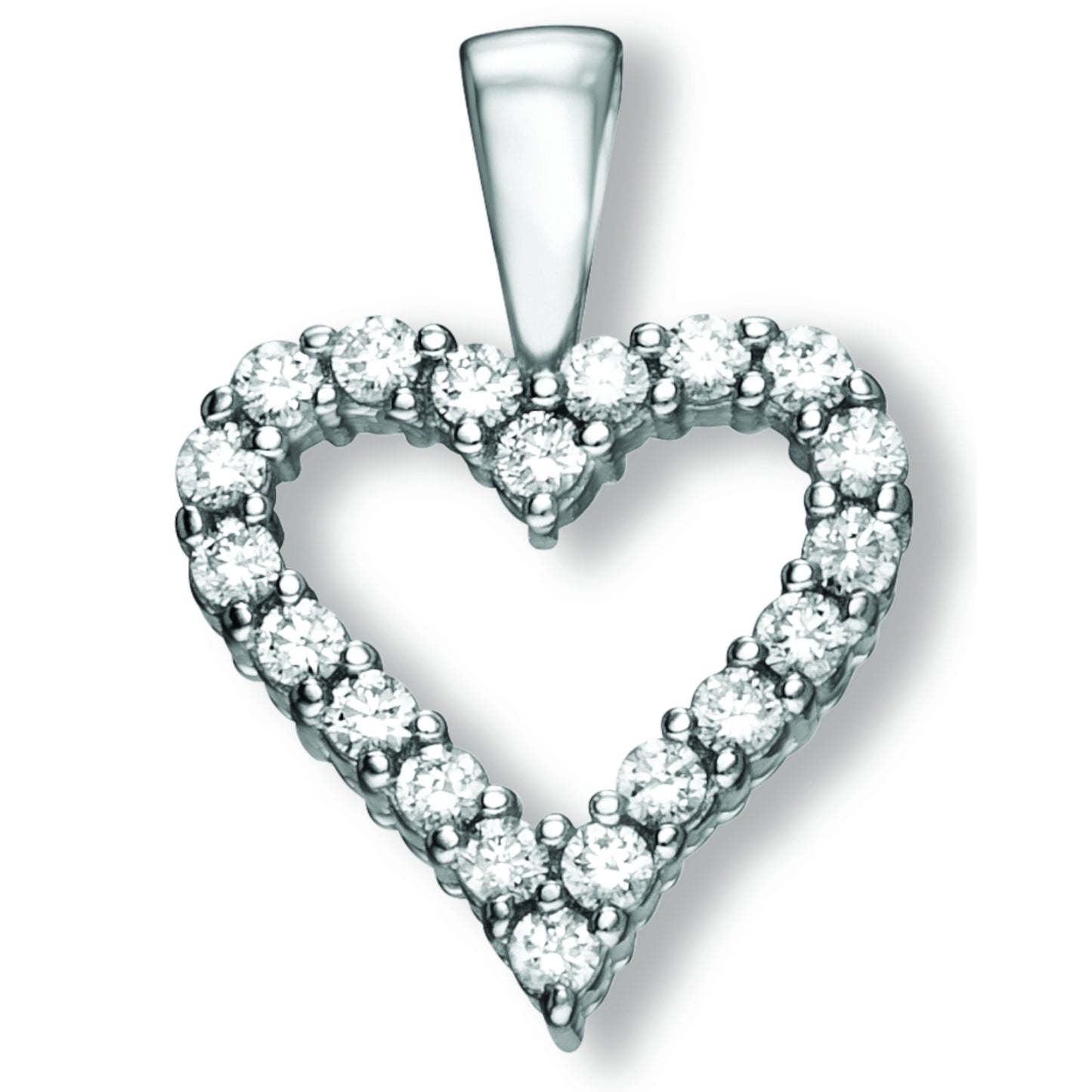 One Element  Zirkonia Herz Herz Anhänger aus 925 Silber