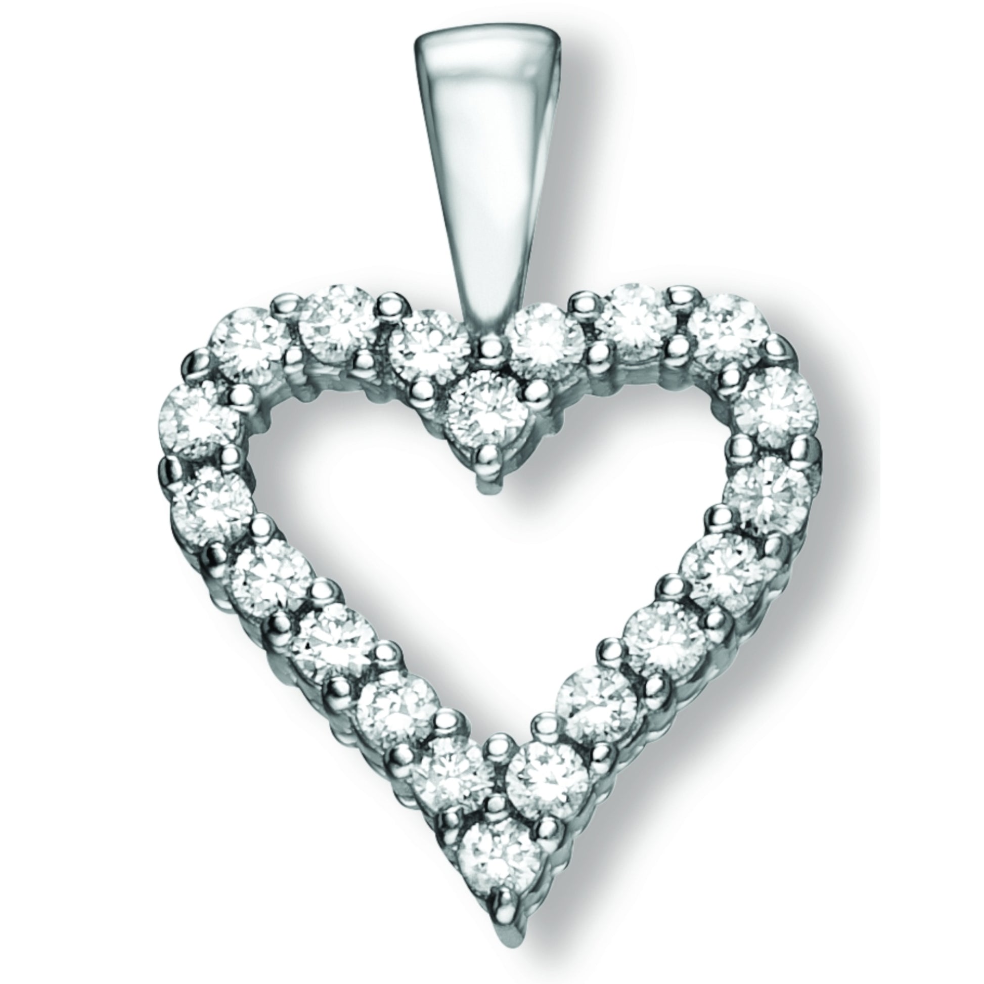 One Element  Zirkonia Herz Herz Anhänger aus 925 Silber
