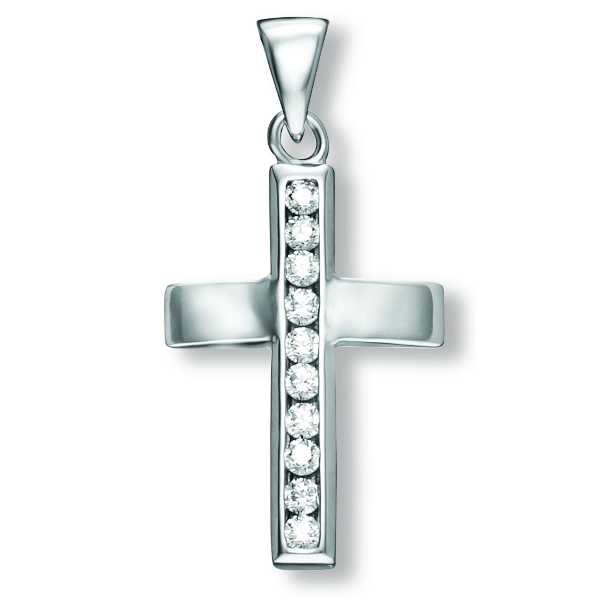 One Element  Zirkonia Kreuz Anhänger aus 925 Silber