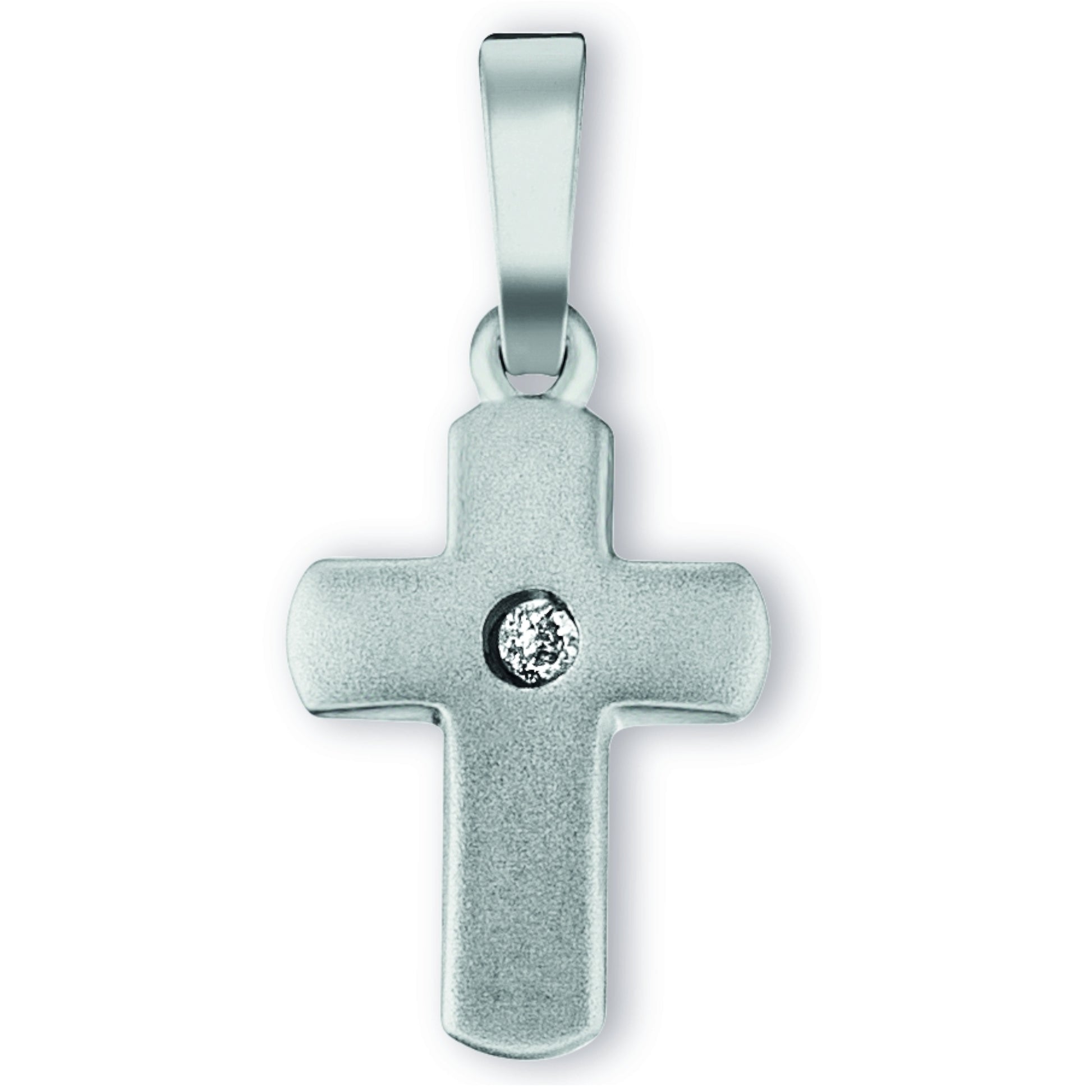 One Element  Zirkonia Kreuz Anhänger aus 925 Silber