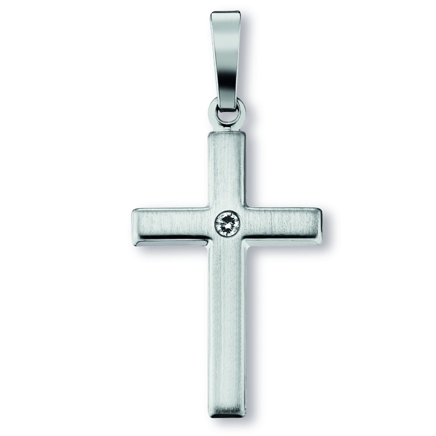 One Element  Zirkonia Kreuz Anhänger aus 925 Silber