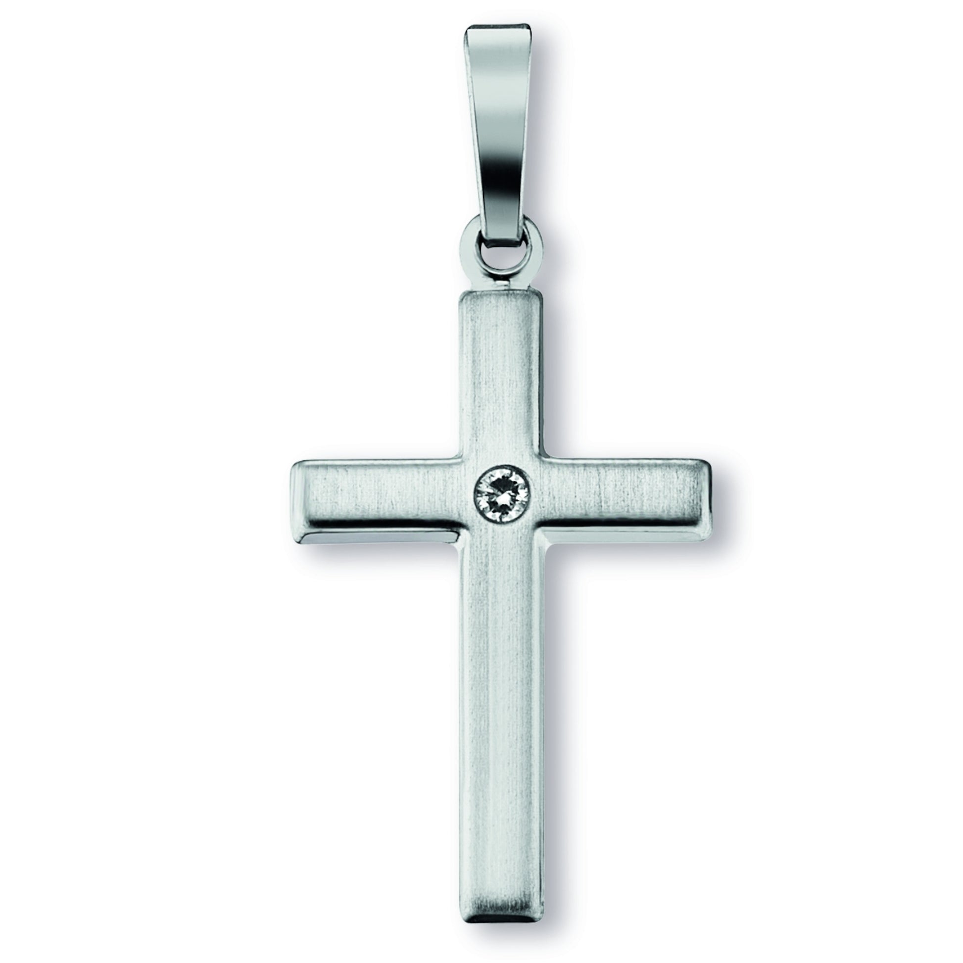 One Element  Zirkonia Kreuz Anhänger aus 925 Silber