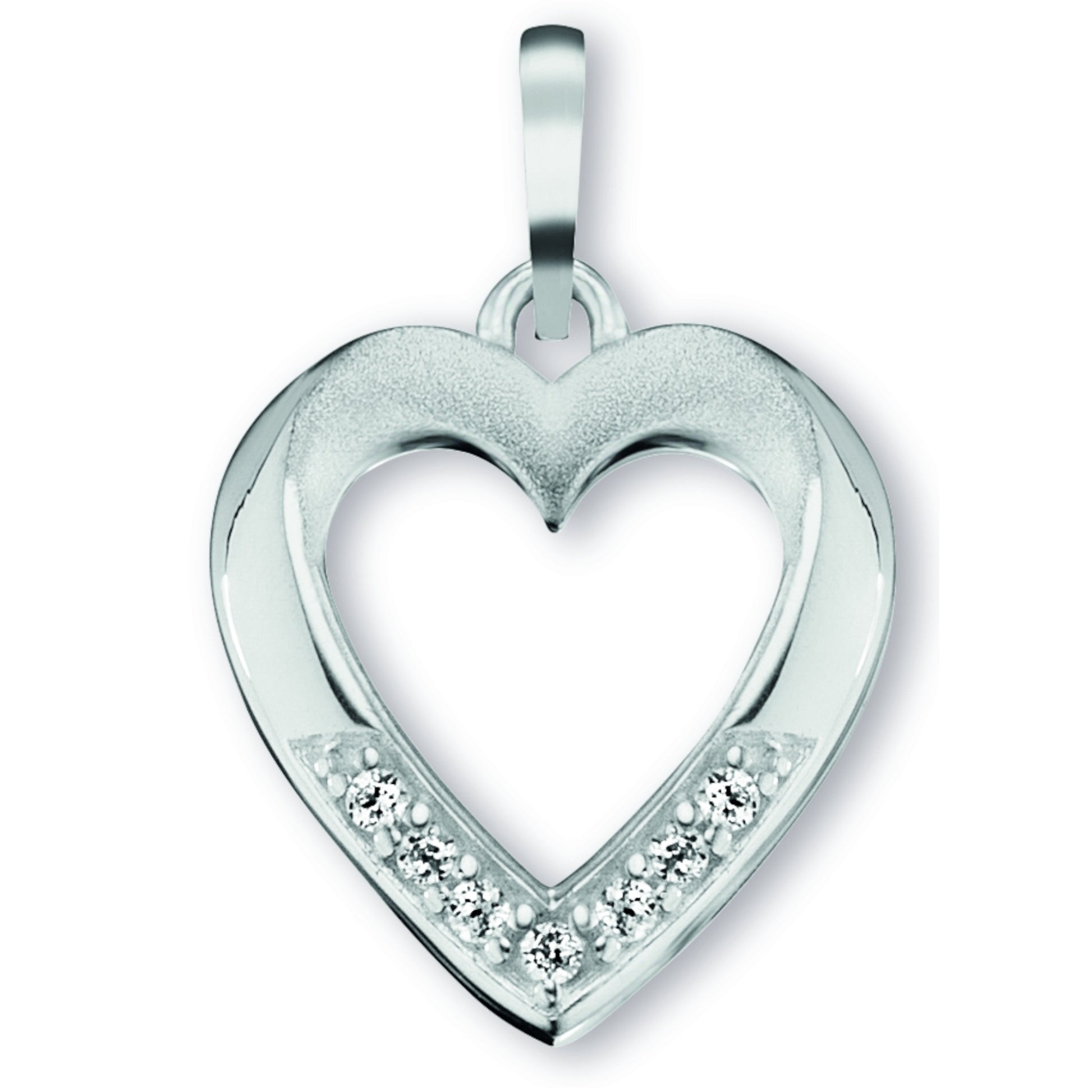 One Element  Zirkonia Herz Herz Anhänger aus 925 Silber