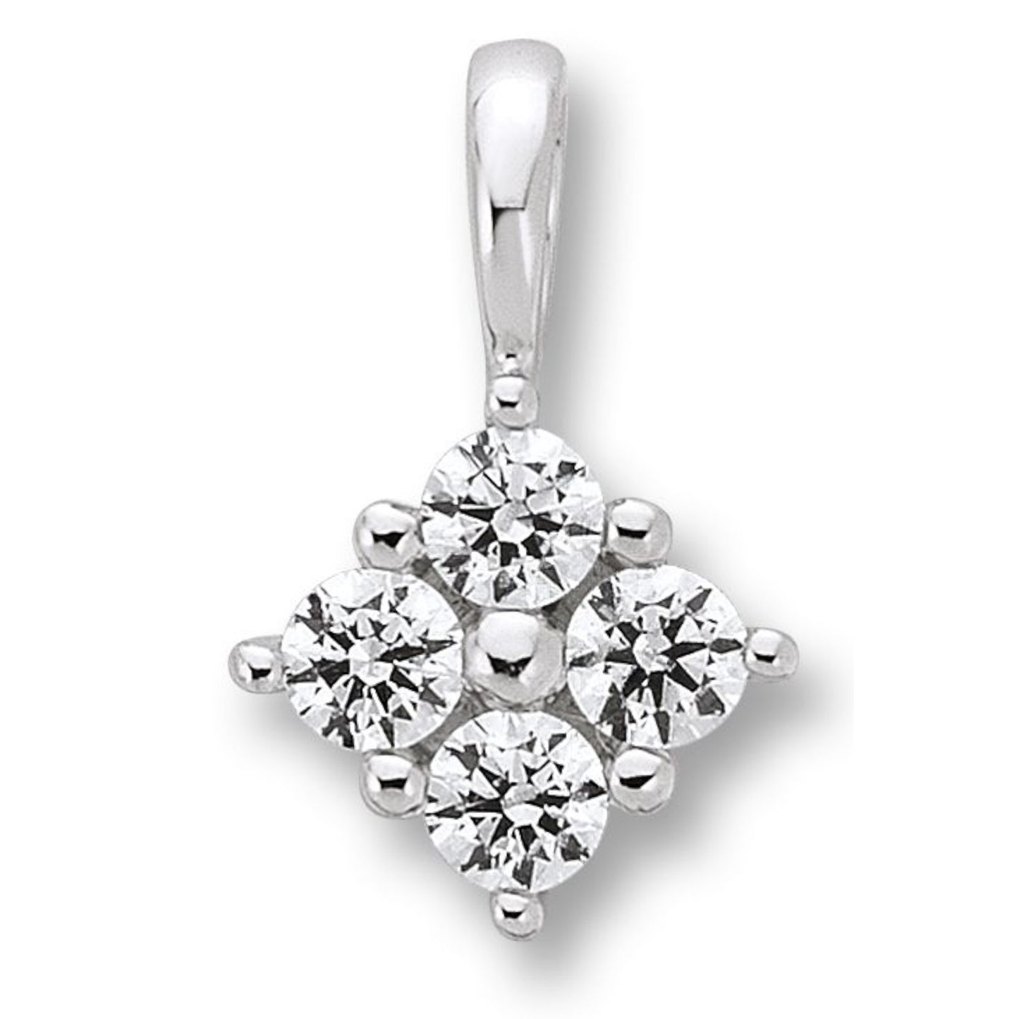 One Element  Zirkonia Anhänger aus 333 Weißgold