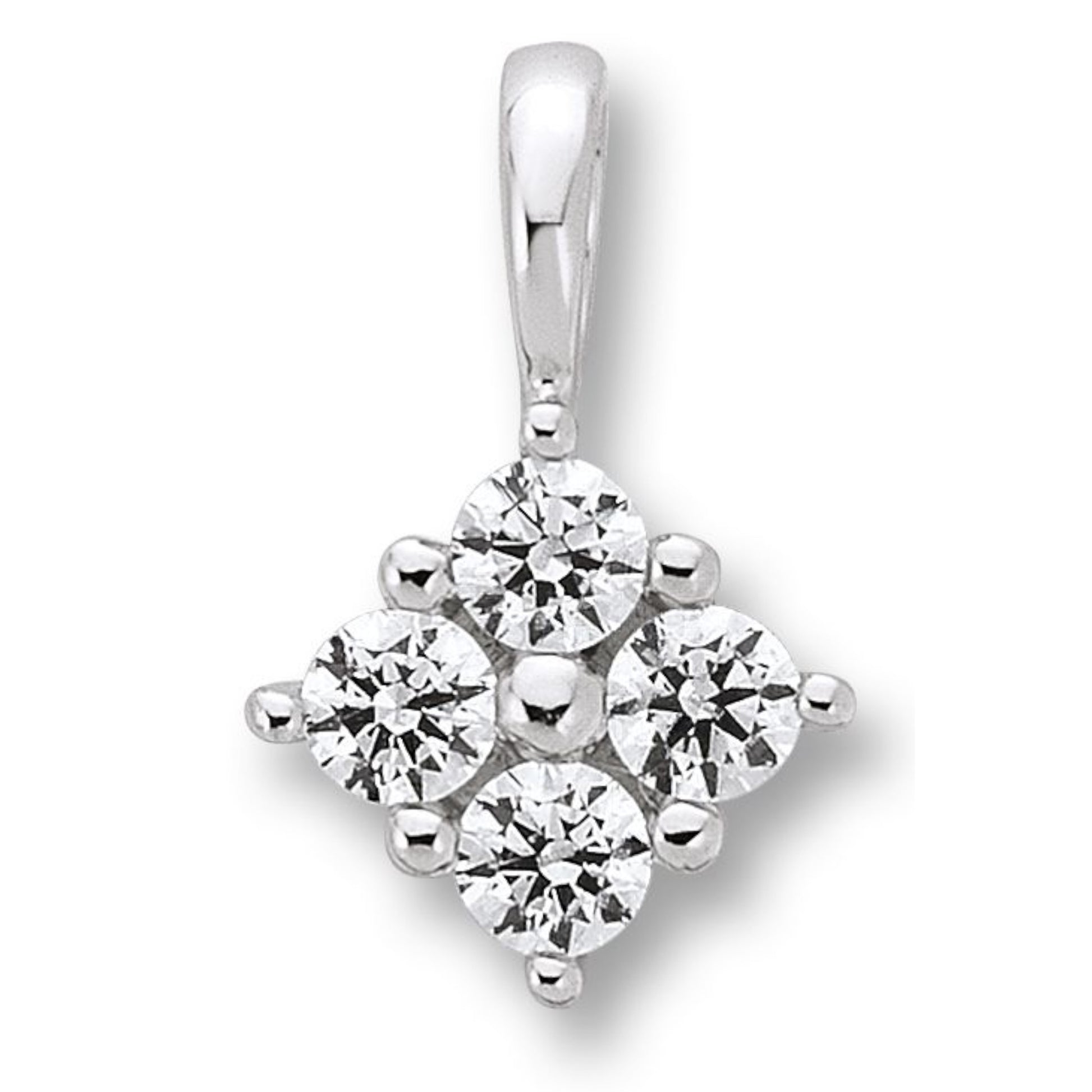 One Element  Zirkonia Anhänger aus 333 Weißgold