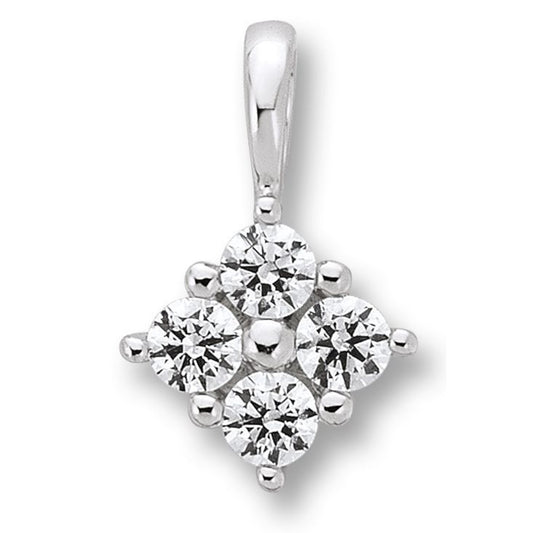 One Element  Zirkonia Anhänger aus 333 Weißgold