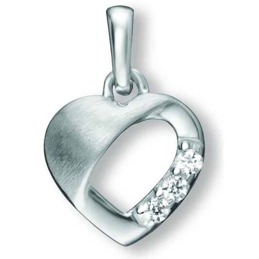 One Element  Zirkonia Herz Herz Anhänger aus 925 Silber